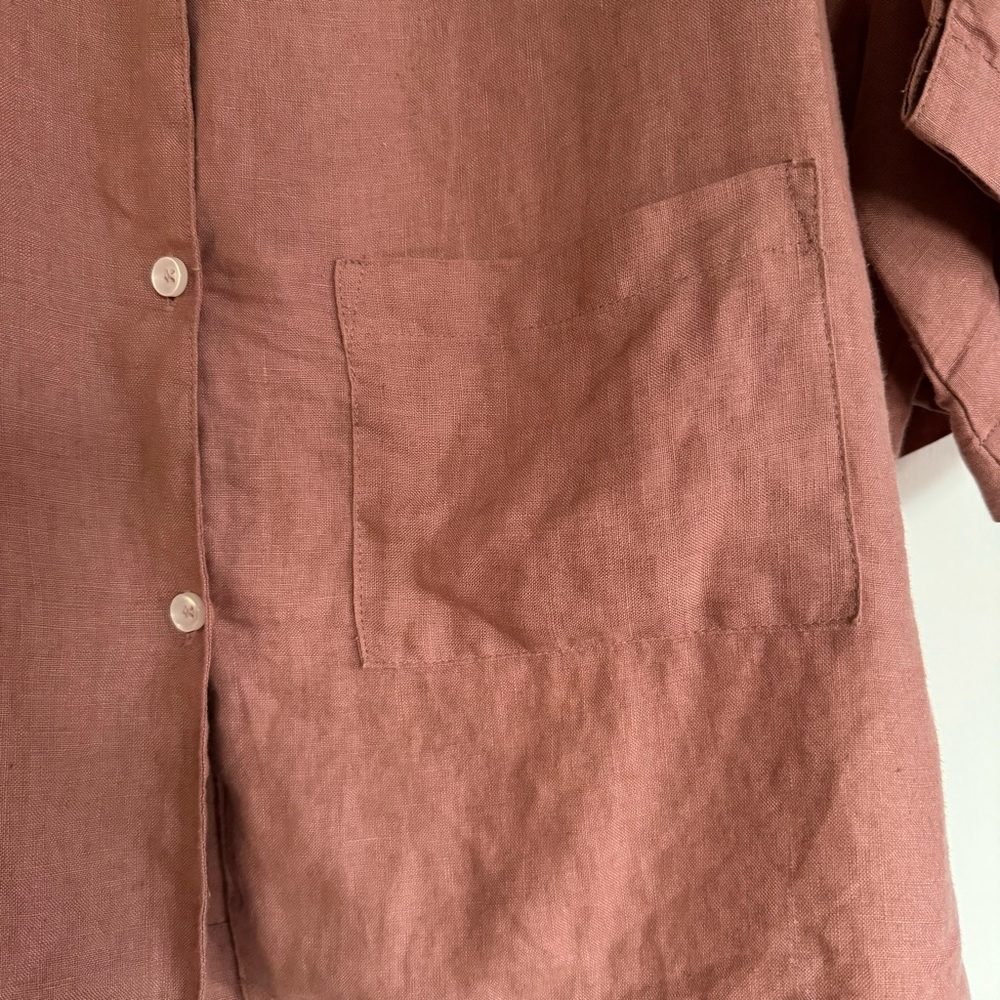 SOLD - THE 04 SET Deiji Studios Smoke Pink XL 100% linen - Picture 7 of 16